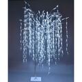 Queens Of Christmas 7 ft. Willow Tree with Pure White LED, Silver LED-WLLW-07-LPW